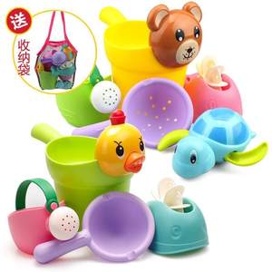 
Baby bath water scoop, water scoop, soft plastic baby shampoo cup, children's water scoop, yellow duck shampoo cup, rotating water cart