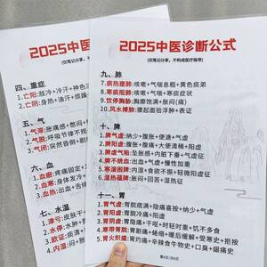 
Traditional Chinese Medicine Diagnostic Formula + Induction and Summary of Traditional Chinese Medicine + Intensive Training of Internal Medicine Mind Map