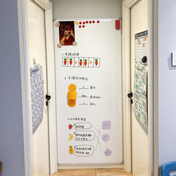 Qifu Hanging Double-Sided Whiteboard Writing Board Blackboard for Home Teaching, Erasable, Magnetic, Removable, Does Not Damage the Wall, Suitable for Children's Doodling, Erasable Magnetic Wall-Mounted Teaching Writing Board