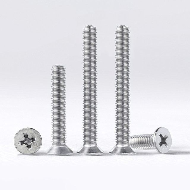 304 stainless steel screws flat head screws cross countersunk head screws complete set of bolts M1M2M3M4M5M6-M10