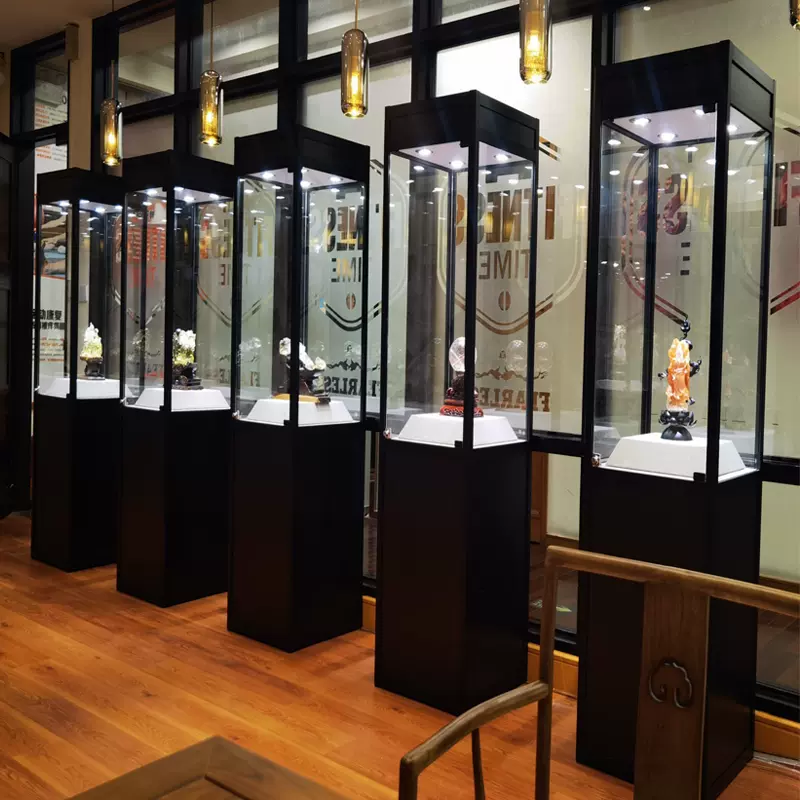 玻璃藏品柜博物馆展柜立式古玩古董展示柜展示架文物收藏柜陈列柜-Taobao
