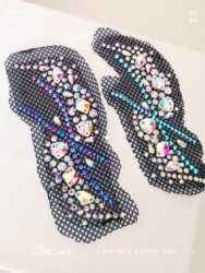 Rhinestone Bun Princess Hair Accessory for Girls, Updo for Figure Skating, Rhythmic Gymnastics, Cheerleading, Dance Exams