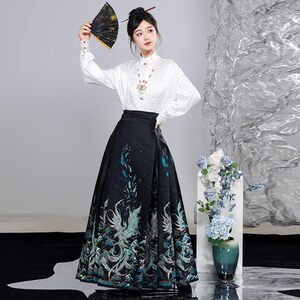 
New Chinese style Ming-made horse-faced skirt suit Chinese style adult ceremony dress 18-year-old graduated high school girl Hanfu
