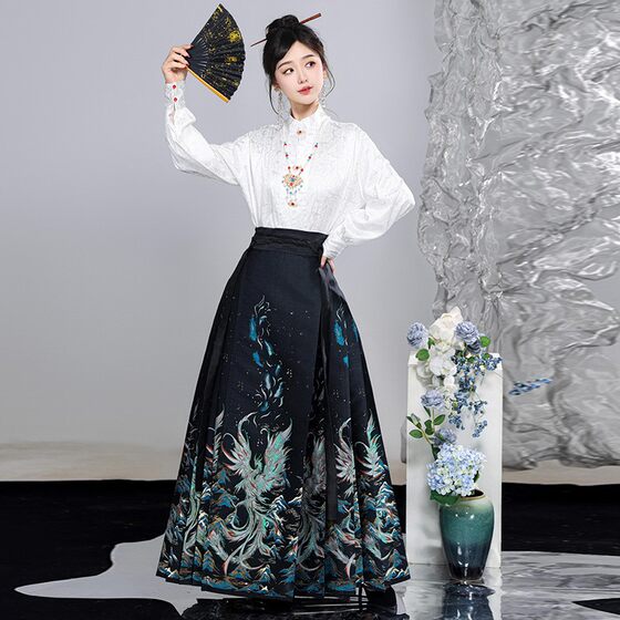 
New Chinese style Ming-made horse-faced skirt suit Chinese style adult ceremony dress 18-year-old graduated high school girl Hanfu