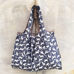 Cartoon Shopping Bag, Foldable, Waterproof, Eco-Friendly Bag, Supermarket Grocery Shopping Shoulder Bag, Tote Bag, Travel Bag, Storage Bag