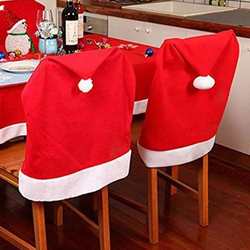 Christmas decorations Christmas chair cover Christmas hat Hotel cafe decoration Christmas large chair cover