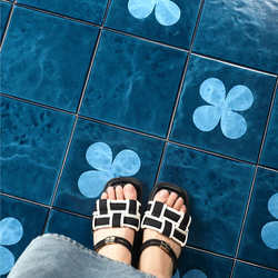 Retro Lake Blue Tiles Bathroom Kitchen Non-Slip Commercial Area Wall Tiles Ceramic Tiles Coffee Shop Balcony Bathroom Floor Tiles