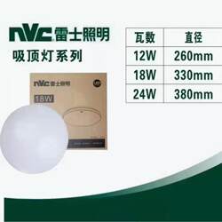 Nvc Led Ceiling Light 18W Bedroom Balcony White Corridor Ceiling Light 12W Acrylic Bread Light White 24W