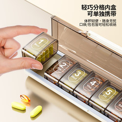 Japanese-Style Pill Box, Portable, Seven-Day-A-Week Medicine Organizer, Three Meals a Day Medication Reminder Box, Large Capacity