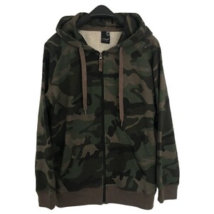 Cool and handsome hip-hop, European and American oversized camouflage style, men and women's couple style hooded casual jacket with zipper, pure cotton loop, free shipping