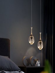 Light Luxury High-End Bedroom Bedside Chandelier Crystal Lamp Modern Minimalist Clothing Store Decorative Chandelier Single-Head Bar Lamp