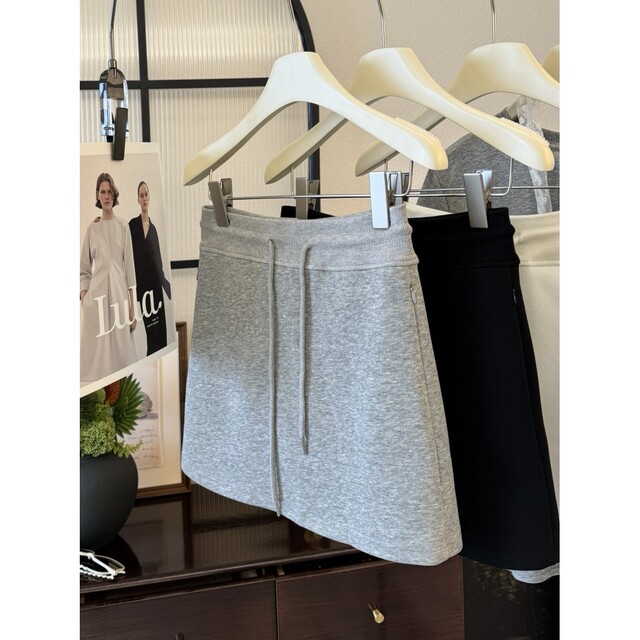New high-waisted skirt knitted hip-covered skirt invisible pocket anti-exposure sports and casual skirt
