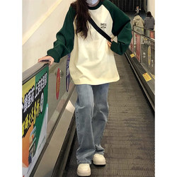 Pure Cotton Long-Sleeved T-Shirt for Girls, Spring and Autumn 2025 New Style, Loose Casual Base Shirt for Middle and High School Students