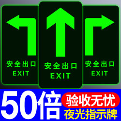 Safety Exit Luminous Floor Stickers, Safety Passage Evacuation Emergency Signs, Factory Workshop Warehouse Fluorescent Warning Stickers, Stairs Caution Slippery Warning Signs, Self-Luminous Signs