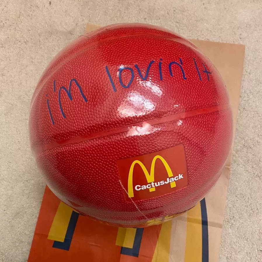 美國直郵Travis scott X McDonald's麥當勞聯名款紅色超限量籃球