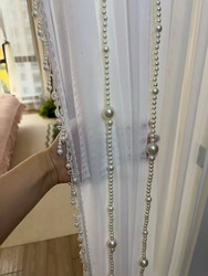 Trendy Pearl Chain Curtain Decoration Rope Accessory for Living Room, Bedroom, Study, Versatile Style