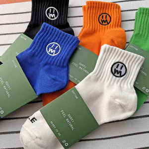 
White short socks for men summer pure cotton thin men sweat-absorbent and breathable anti-odor sports socks short socks personalized ins trendy