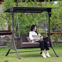 Outdoor Swing Chair Garden Rocking Chair Villa Balcony Rattan Chair Adult Leisure Hanging Basket Hammock Outdoor 