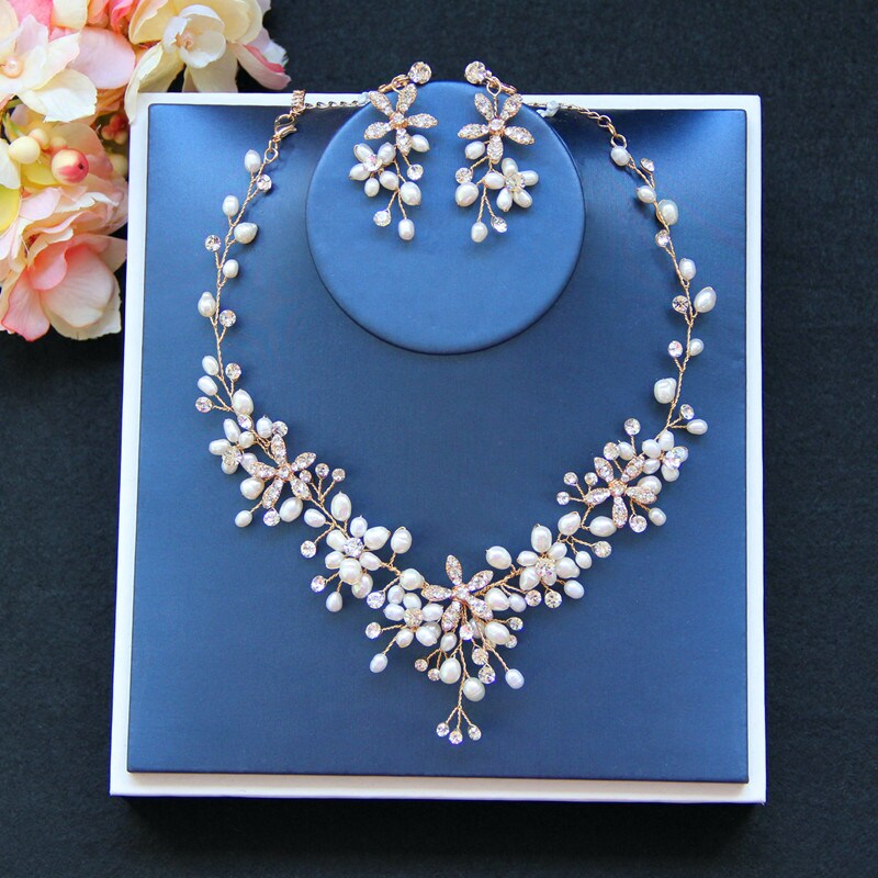 New Korean-Style Gold and Silver Sparkling Diamond Freshwater