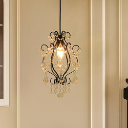 French-Style Light Luxury Bedroom Bedside Crystal Chandelier, American Retro High-End Atmosphere, Foyer Hallway Study Small Chandelier