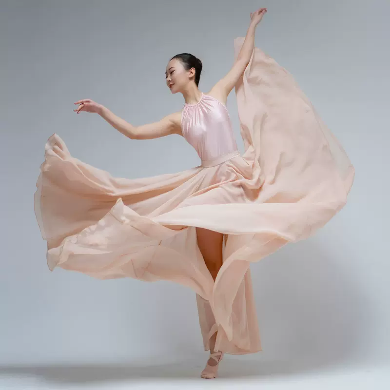 现代舞蹈服7度大裙摆舞蹈裙芭蕾舞练功服舞蹈服装女
