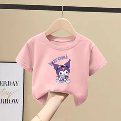 Girls' Summer Tops Baby Pure Cotton Short-Sleeved T-Shirt 2026 New Style Kidsren's Summer Clothes Kidsren's Clothing Cartoon Half-Sleeved