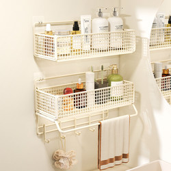 Bathroom Storage Rack, No-Drill Wall-Mounted Shelf for Toilet, Washroom, Sink, and Bathroom Organization