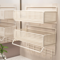 Bathroom Storage Rack, Toilet Bathroom, No-Drill Wall-Mounted Storage Shelf, Washbasin Wall Storage