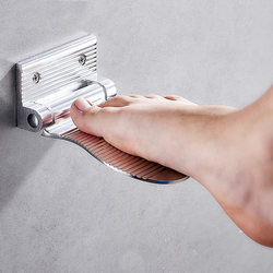 Bathroom Foot Washing Tool, Bathroom Foot Pedal, Foldable Shower Footrest, Wall-Mounted Foot Pad, No Drilling Required