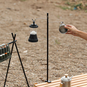 
Outdoor ultralight aluminum alloy folding desktop lamp stand three-fold portable camping picnic table fixed small lamp pole