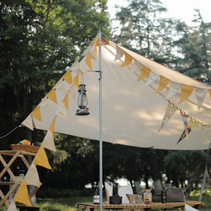 Outdoor Camping Equipment for Pinya Camp Tent atmosphere Decoration Scene arrangement Camp flag canvas triangular flag
