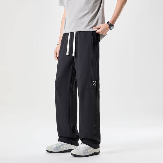 
190CM tall extra long casual pants loose straight sports pants men's long pants spring and summer new trend