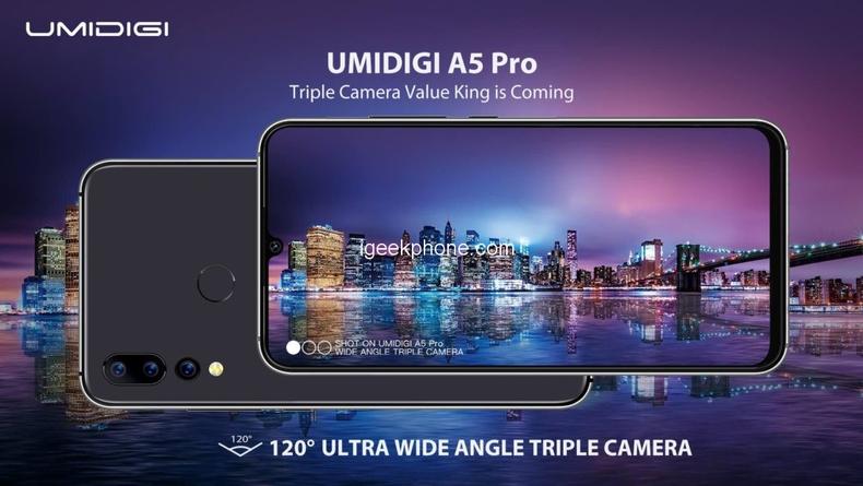 Umidigi A5 pro后置三摄超广角镜头将即将公布！