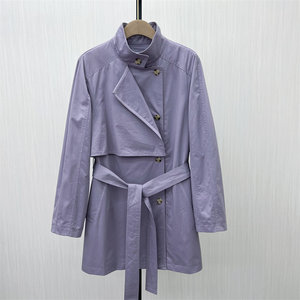 
fei2025 autumn new product mid-length windbreaker for women loose casual commuter slim coat coat 7088