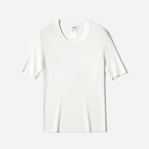 
*WZT07185 Moli Yaji Dry, comfortable, soft and high-stretch strip short-sleeved casual knitted pullover for women
