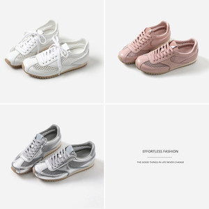 
EY08005 Jasmine Gallery Modern Retro Breathable Comfortable Cow Leather Mesh Casual Forrest Gump Sports Shoes