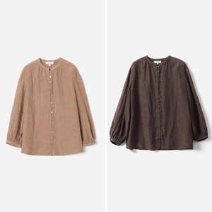 
#WCS07233 Inclusive and Inclusive Willow Crepe Soft Machine Washable Full Linen Silhouette Long Sleeve Shirt