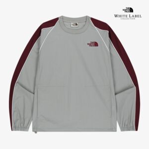 
26 spring Korean direct mail TheNorthFace North Face men's and women's sports loose round neck T-shirt long sleeve NM5MS04J