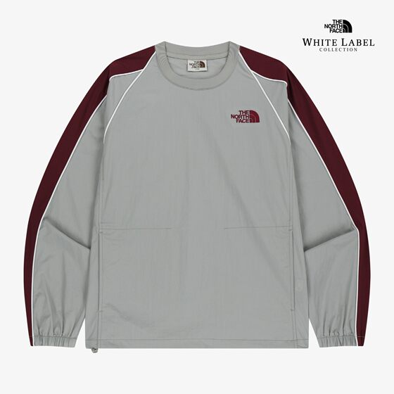 
26 spring Korean direct mail TheNorthFace North Face men's and women's sports loose round neck T-shirt long sleeve NM5MS04J