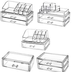 Desktop Storage Box, Transparent and Thickened, Multi-Layered, for Cosmetics, Lipstick, Lip Glaze, Eyebrow Pencil Display Stand, Mini Drawer Box
