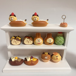 Dollhouse Japanese Zakka Cat Bread Cute Food Toy Healing ins Cake Desktop Decoration Gift Ornament