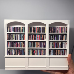 Creative Ob Dollhouse 1/12 Scale Wooden Miniature Bookshelf Storage Rack Display Stand Mini Furniture Model