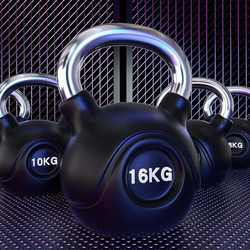 Professional pure steel competitive kettlebell men's fitness home kettle dumbbell women's butt training gym 16kg