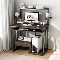 Computer Desk Desk Room Bedroom Study Table Desktop Table Home E-Sports Table with Host Position Bookshelf Integrated Table