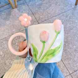 Design-Inspired Mugs, High-Quality Tulip Ceramic Cups, Souvenir Cups, Office Tea Cups, Event Gifts