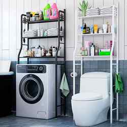 Toilet Storage Rack, Floor-Standing Bathroom Storage Shelf Above the Toilet, No-Drill Bathroom Storage Rack