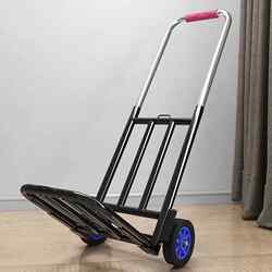 Folding Handcart for Home Use, Shopping, Grocery Shopping, Market Stall Setup, Lightweight Portable Luggage Cart, and Cargo Transport