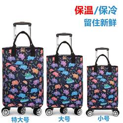 Large Capacity Shopping Cart with Airplane Wheels, Household Trolley, Small Shopping Cart with Swivel Wheels, Foldable and Portable