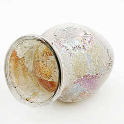 New pink tempered mosaic glass vase fashionable home guest restaurant decoration flower arrangement