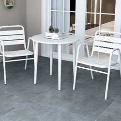 Nordic outdoor aluminum alloy tables and chairs for cafes, dessert shops, milk tea shops, outdoor balcony tables and chairs, all-aluminum chair combinations